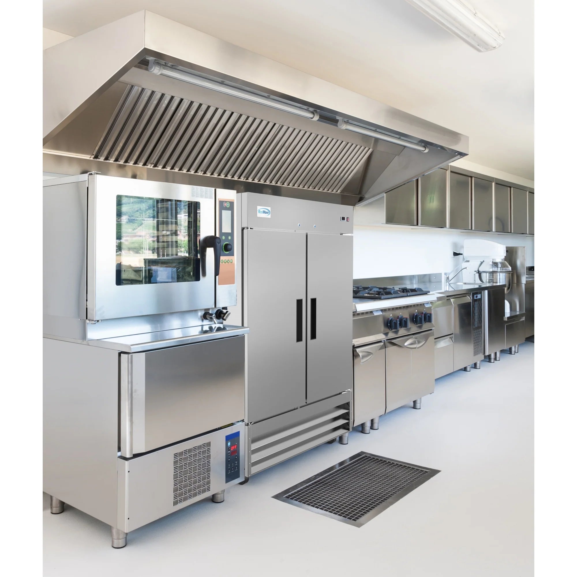 Koolmore RIF-2D-SS | 54" Wide 2 Door Reach-In Freezer