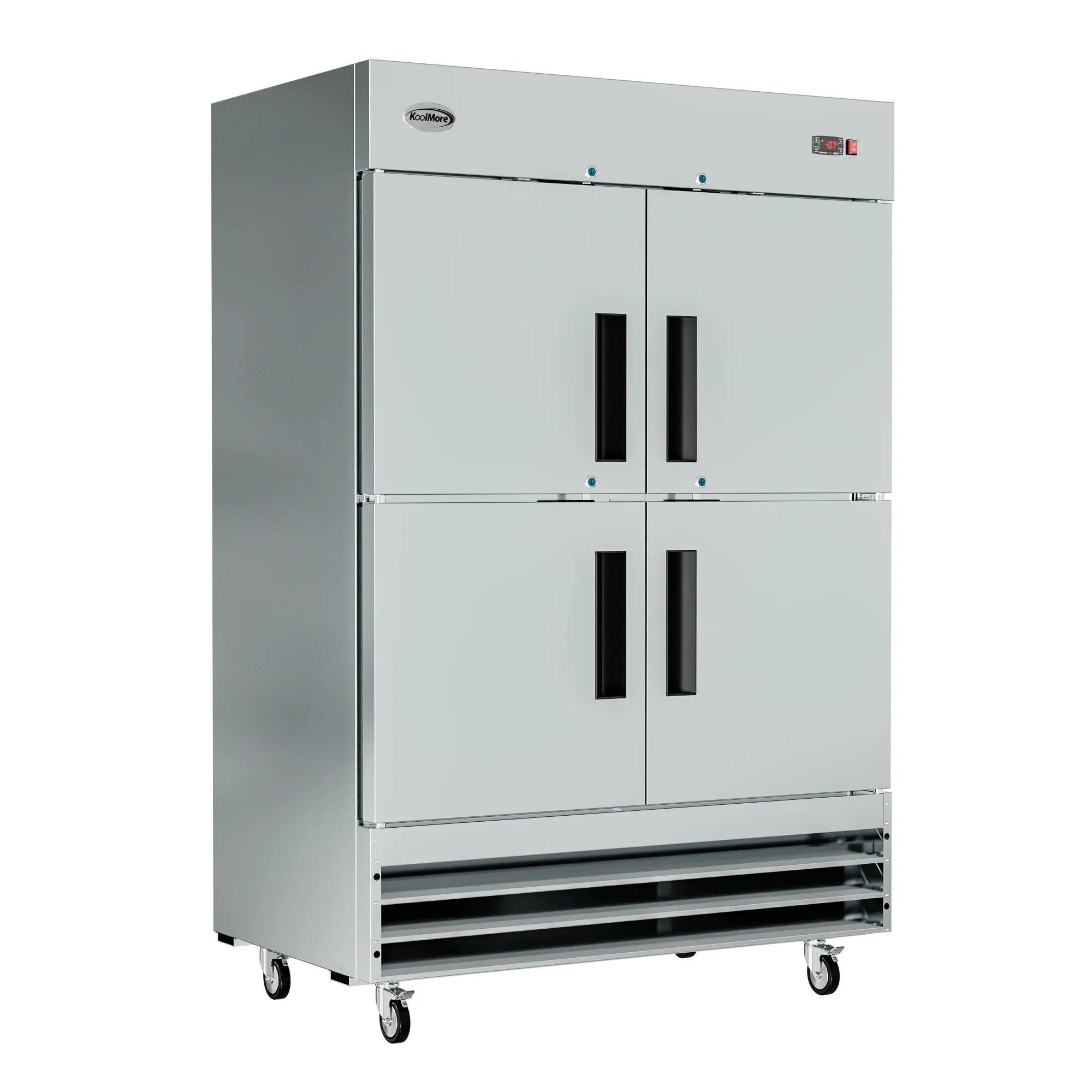 Koolmore RIF-2D-SSHD | 54" Wide 4 Door Reach-In Freezer