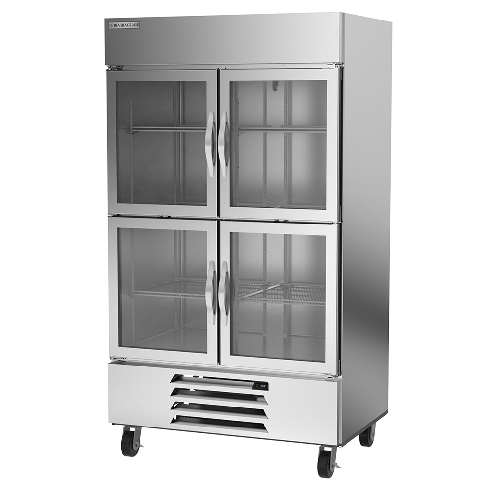 Beverage Air HBF44HC-1-HG | 47" Wide 4 Glass Door Bottom Mount Reach-In Freezer Horizon Series