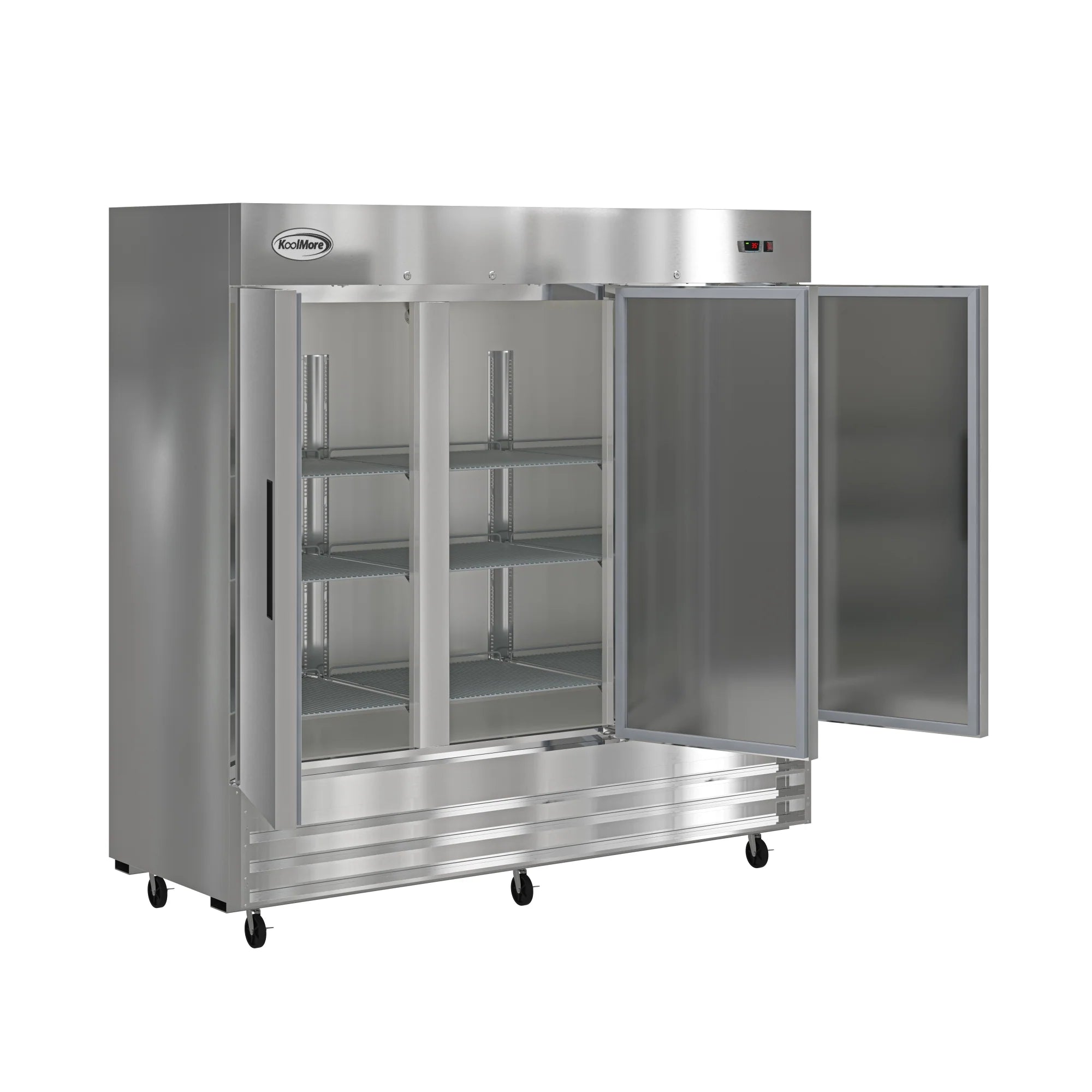 Koolmore RIR-3D-SS | 80" Wide 3 Door Reach-In Refrigerator