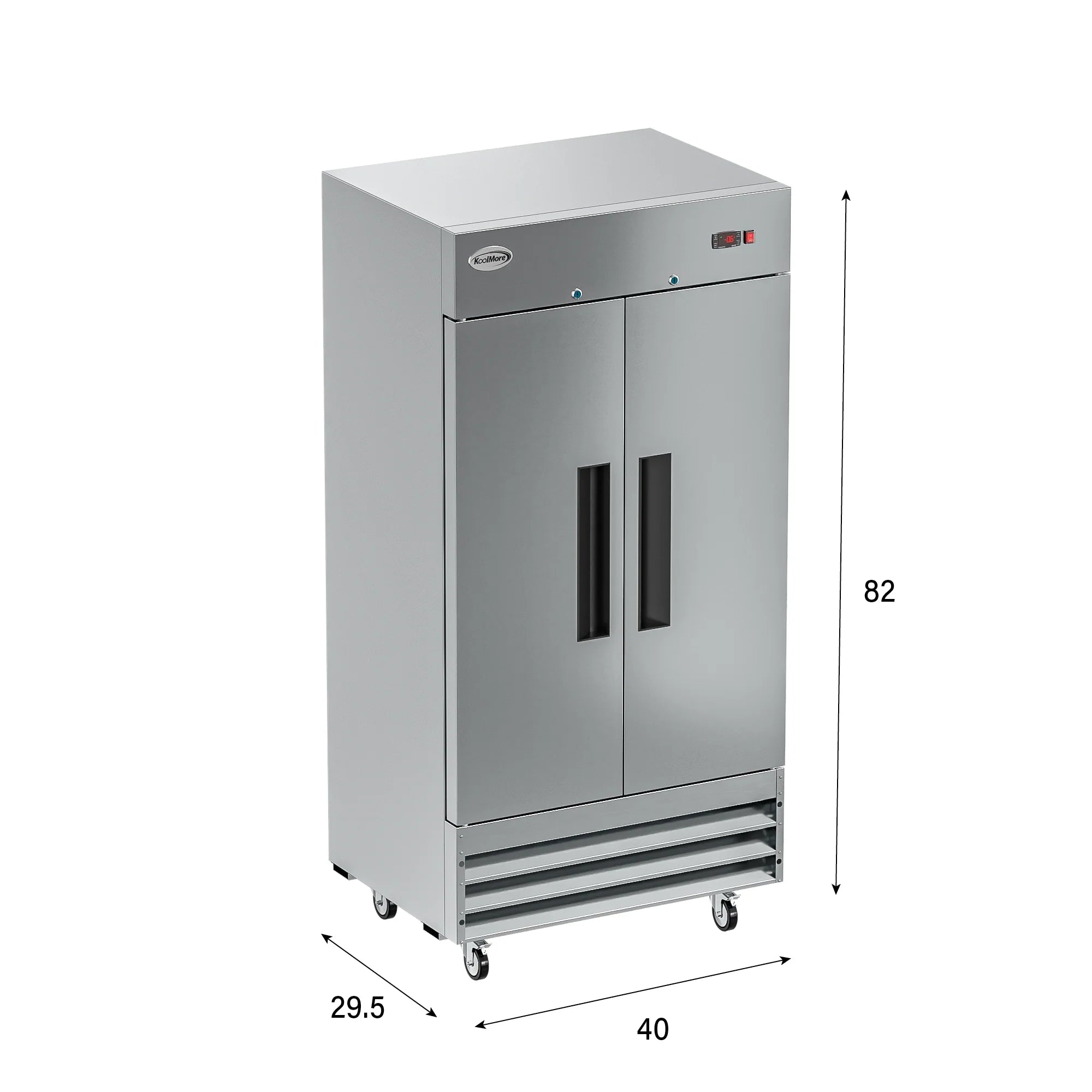 Koolmore RIF-2D-SS35C | 39" Wide 2 Door Reach-In Freezer
