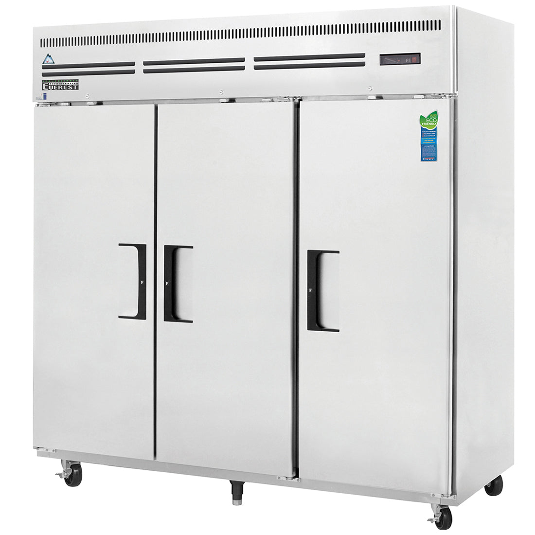 Everest ESF3 | 75" Wide 3 Door Top Mount Reach-In Freezer