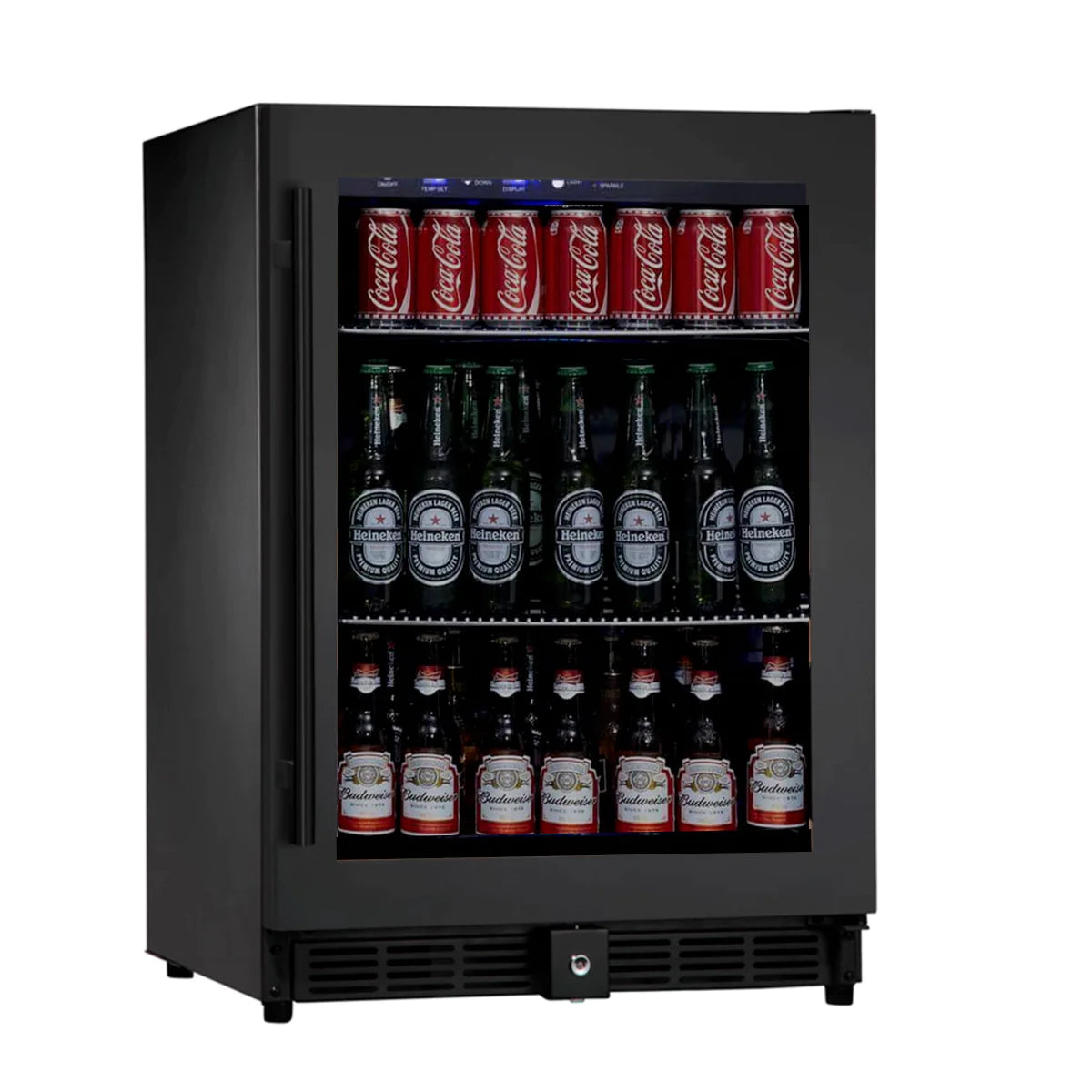 KingsBottle | 24" Wide Single Zone Undercounter 203 Can/98 Bottle Beverage Fridge
