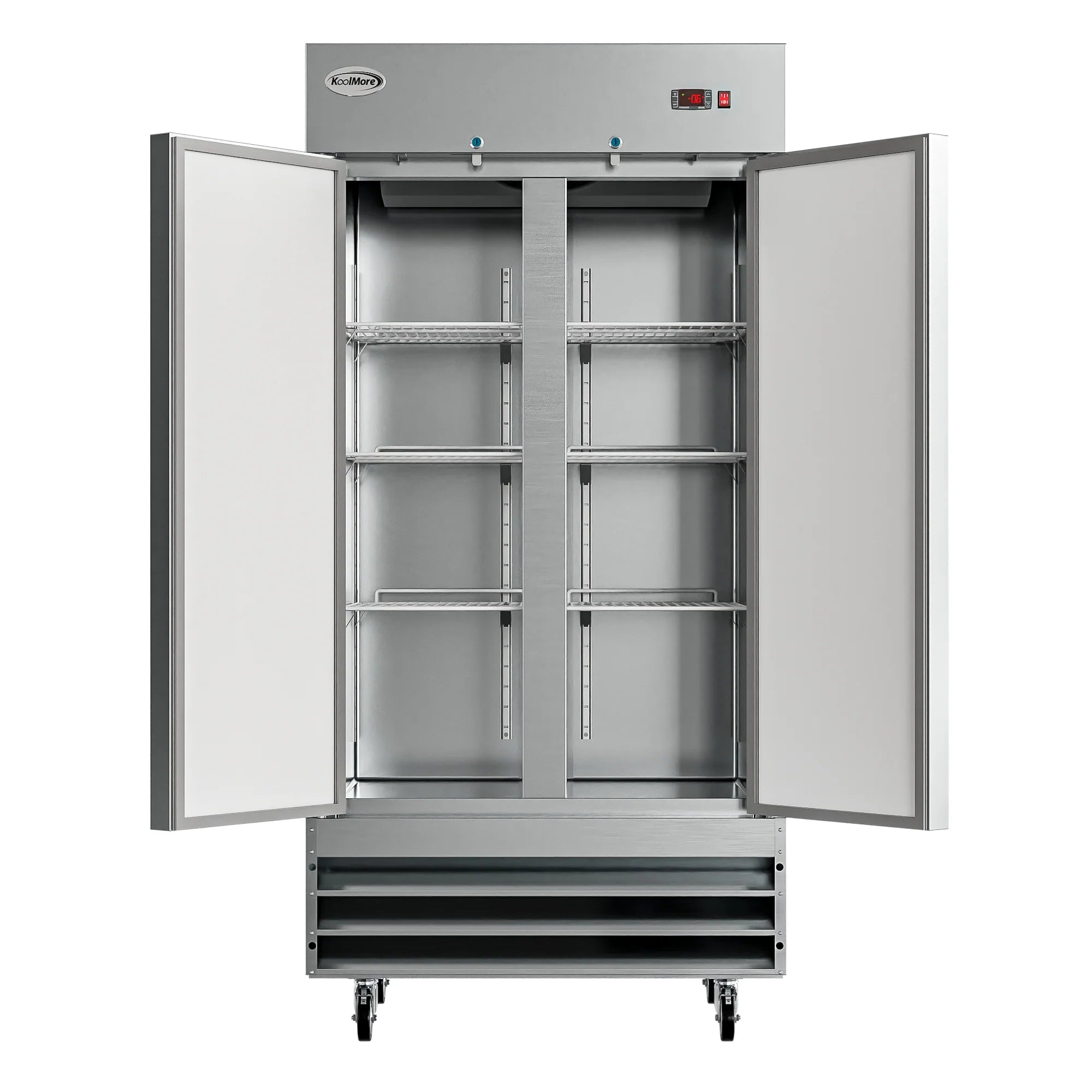 Koolmore RIF-2D-SS35C | 39" Wide 2 Door Reach-In Freezer
