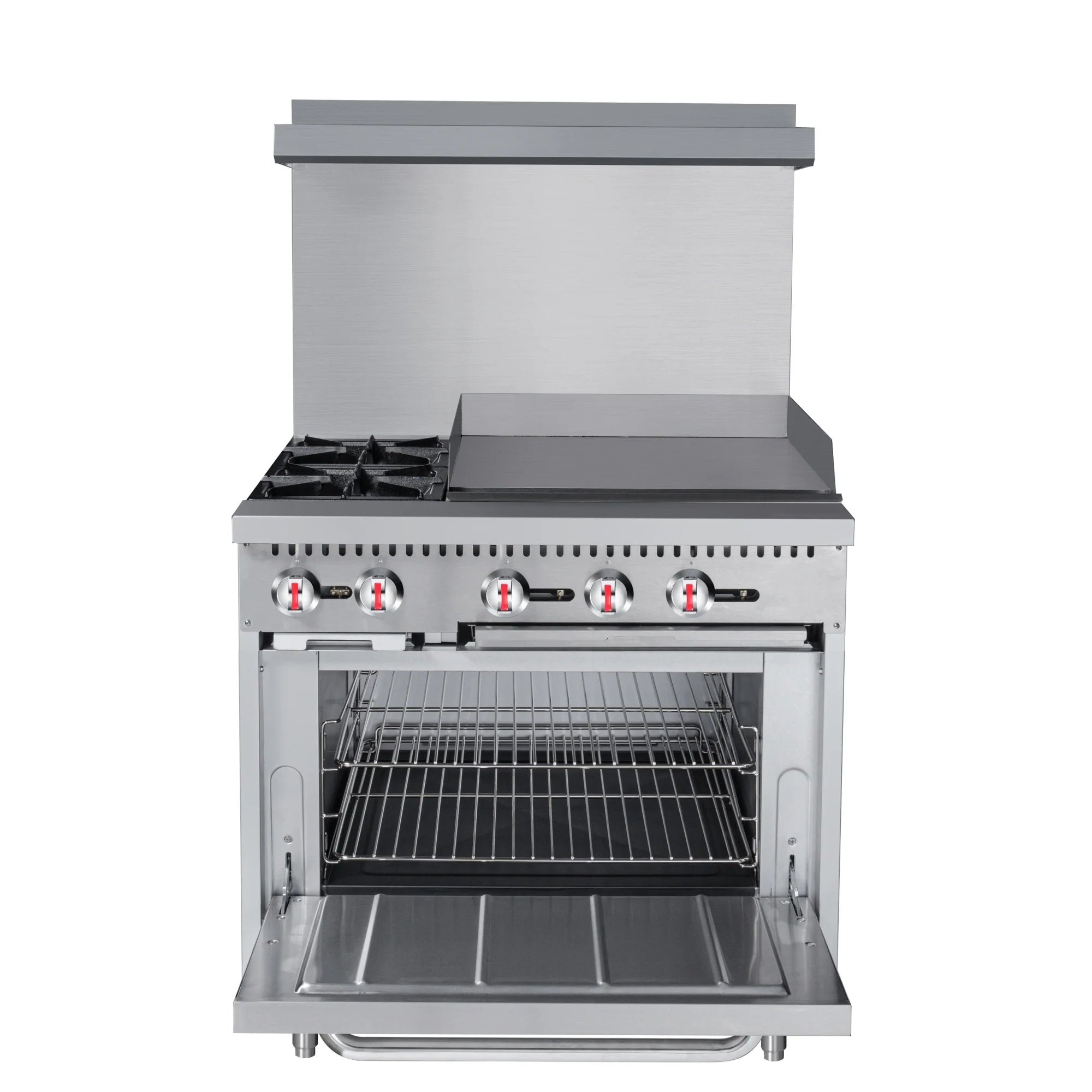 Koolmore KM-CRG36-LP | 36" Wide 2 Burner Liquid Propane Range w/ 24 in. Griddle