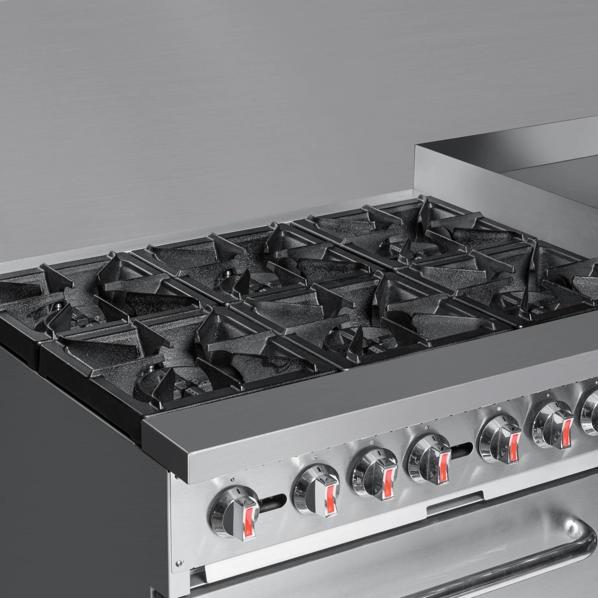 Koolmore KM-CRG60-LP | 60" Wide 6 Burner Liquid Propane Range w/ 24 in. Griddle
