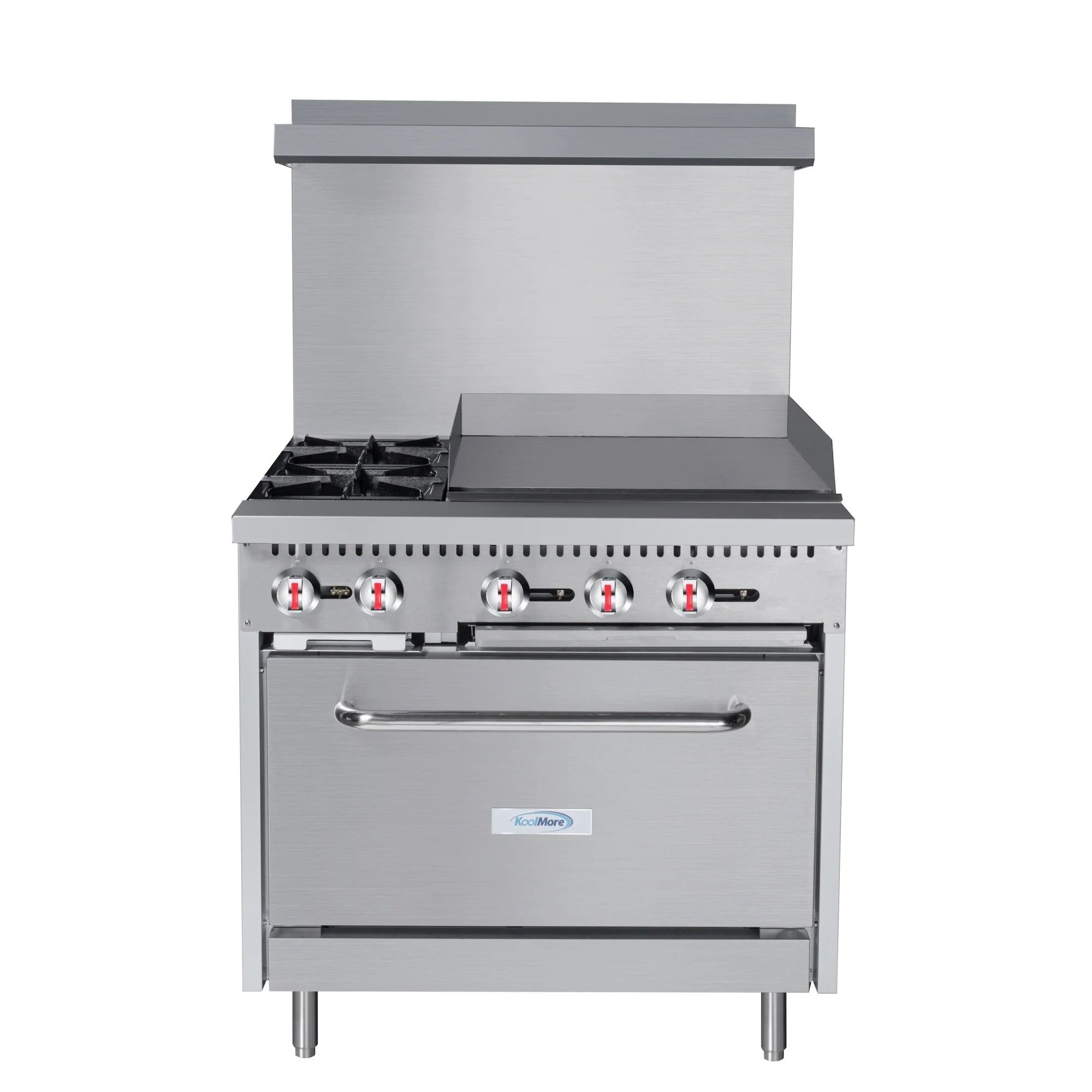 Koolmore KM-CRG36-LP | 36" Wide 2 Burner Liquid Propane Range w/ 24 in. Griddle