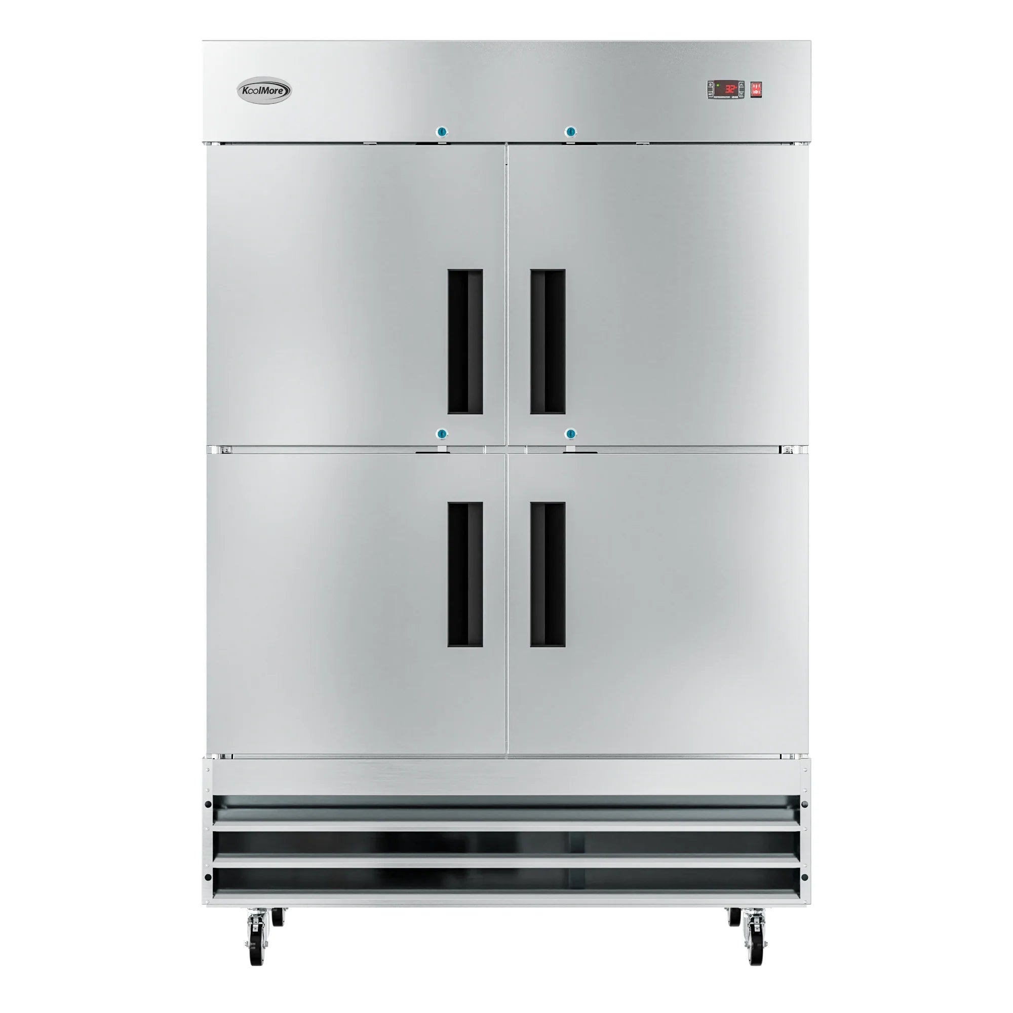 Koolmore RIR-2D-SSHD | 54" Wide 4 Door Reach-In Refrigerator