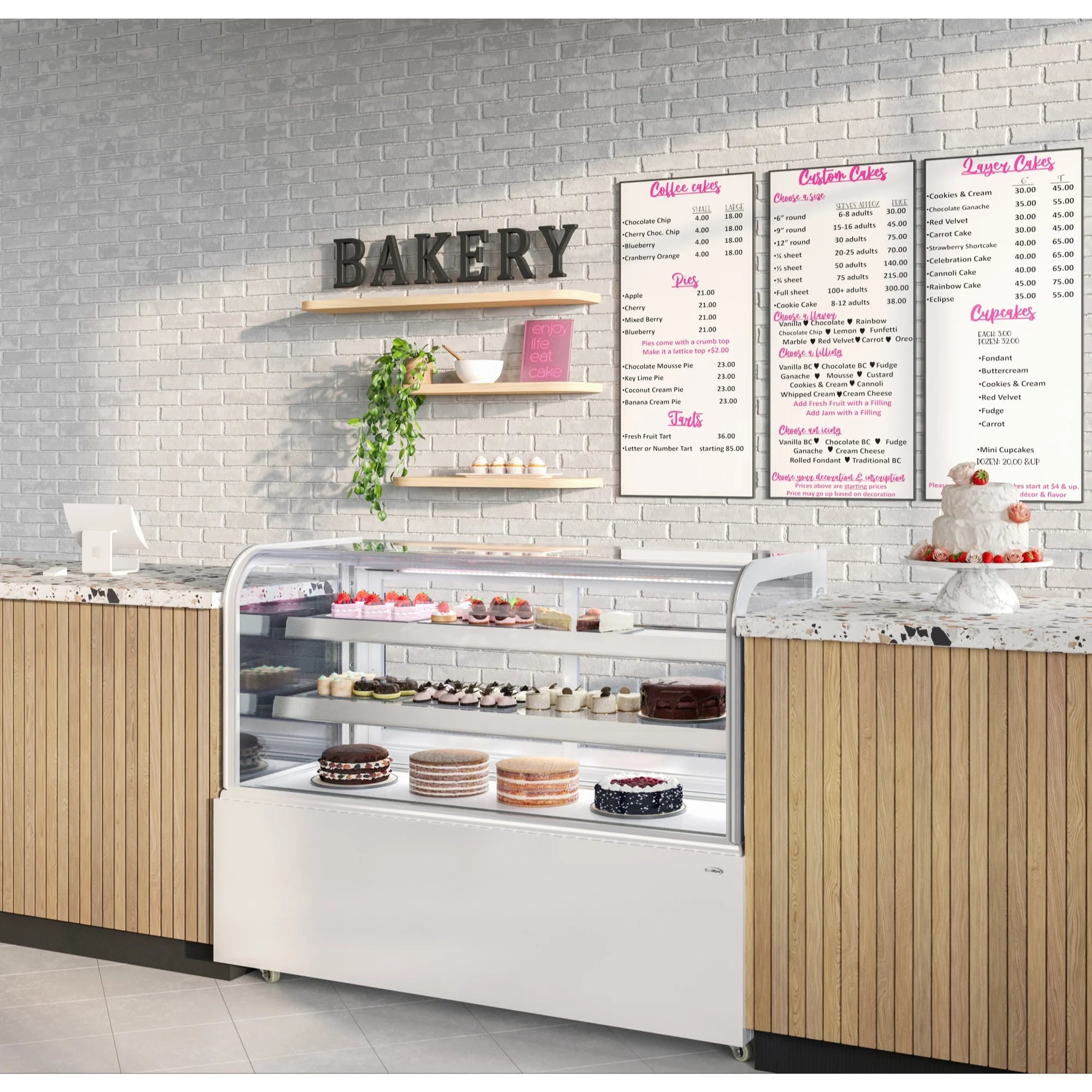 Koolmore KM-CDHF-17C | 60" Wide Refrigerated Bakery Display Case