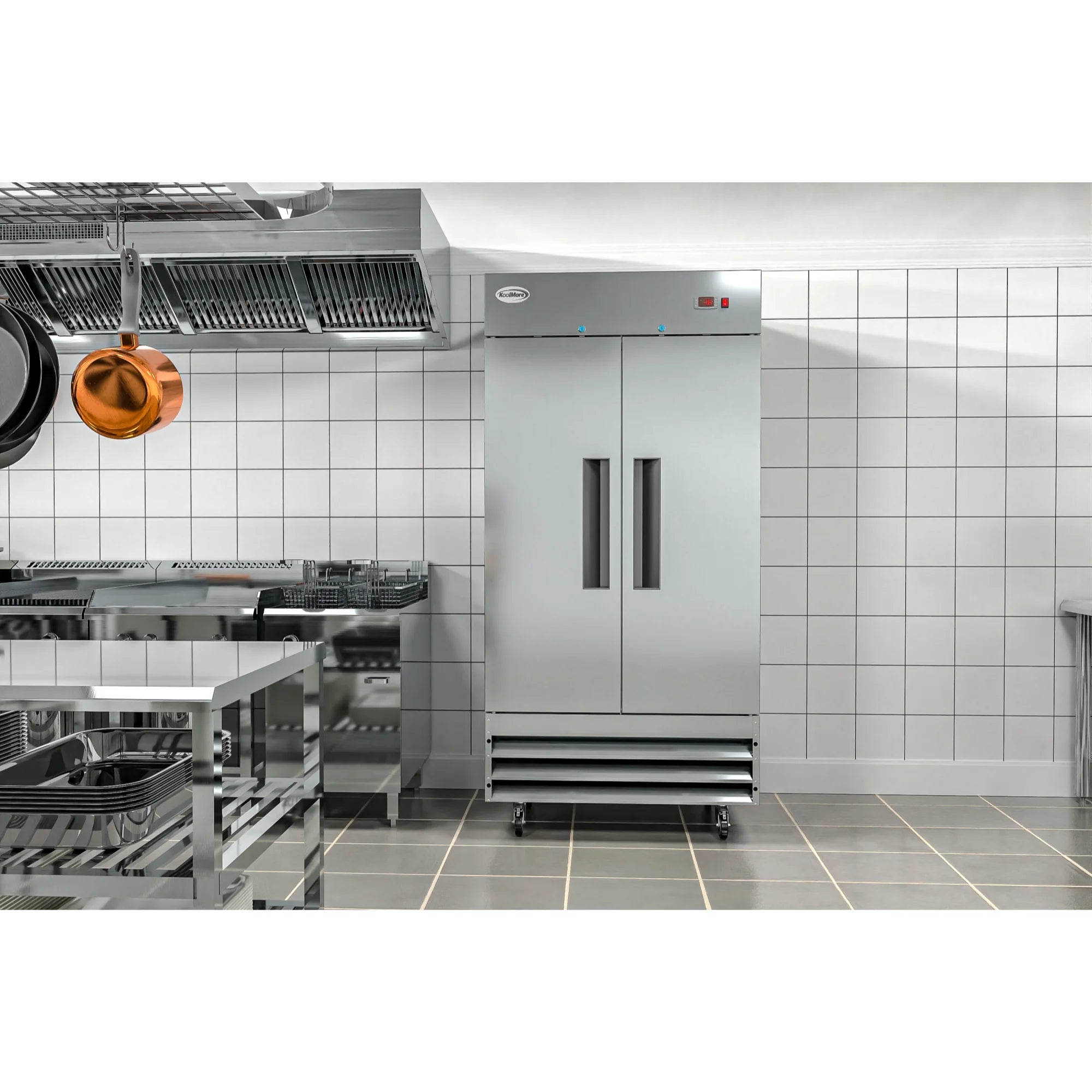 Koolmore RIF-2D-SS35C | 39" Wide 2 Door Reach-In Freezer