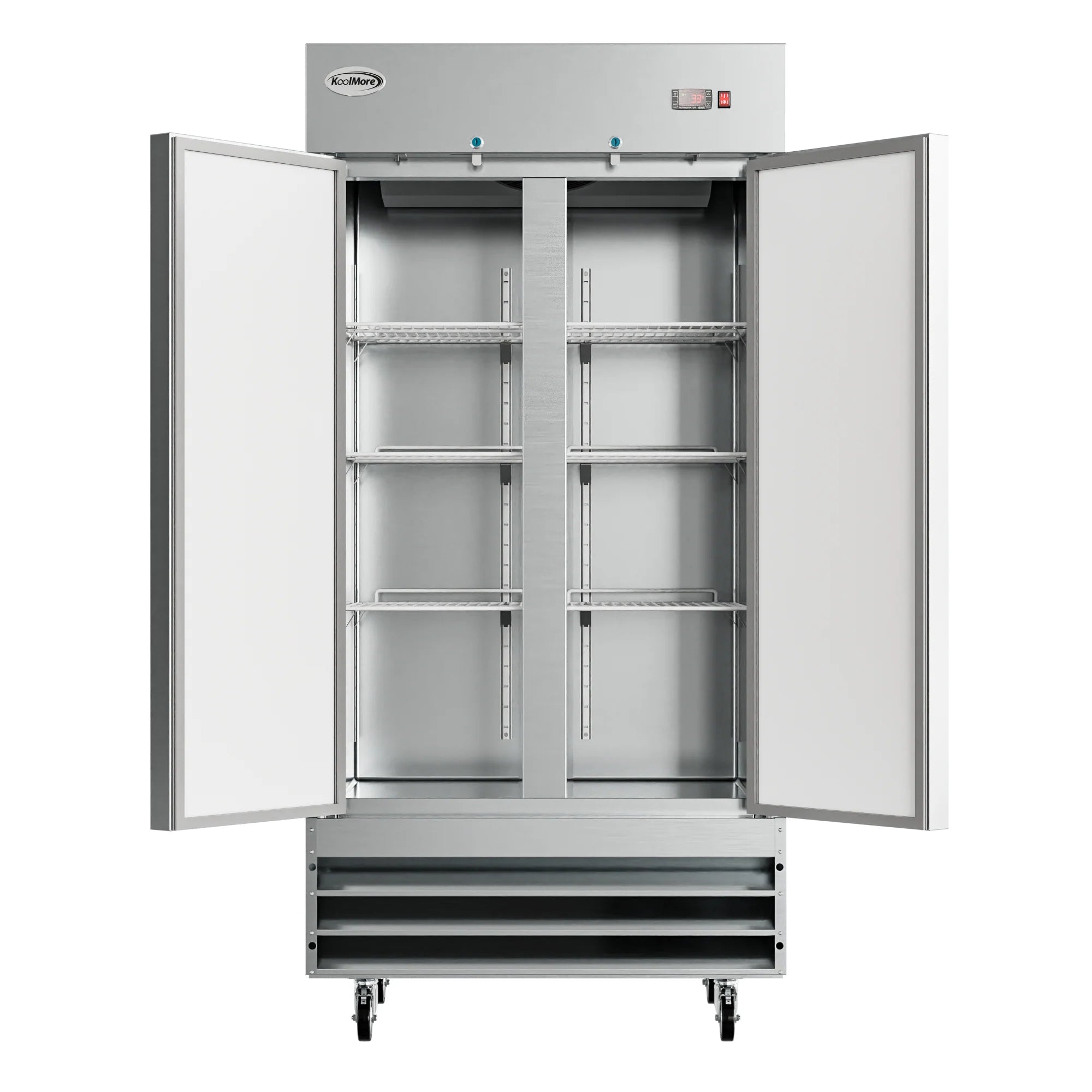 Koolmore RIR-2D-SS35C | 39" Wide 2 Door Reach-In Refrigerator