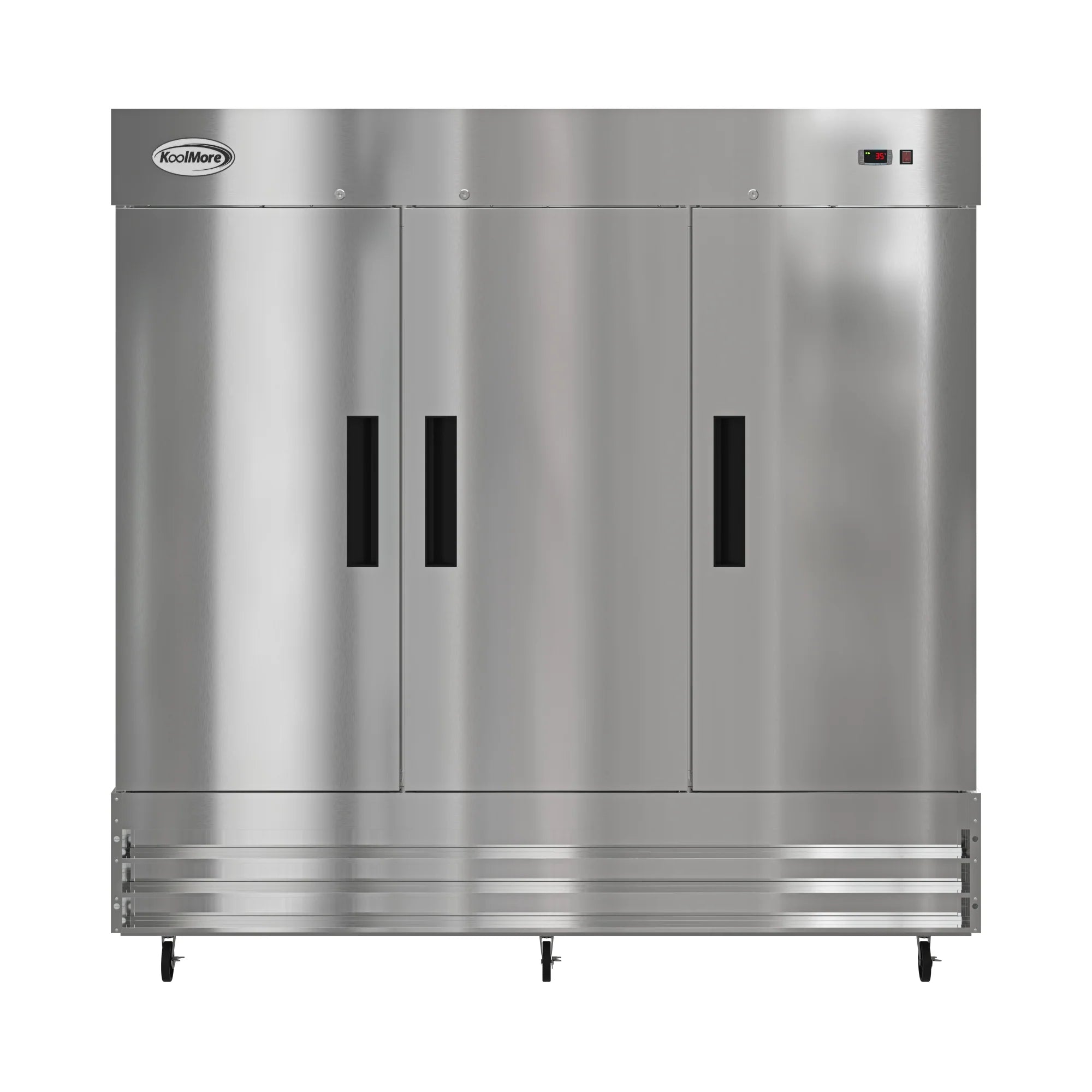 Koolmore RIR-3D-SS | 80" Wide 3 Door Reach-In Refrigerator