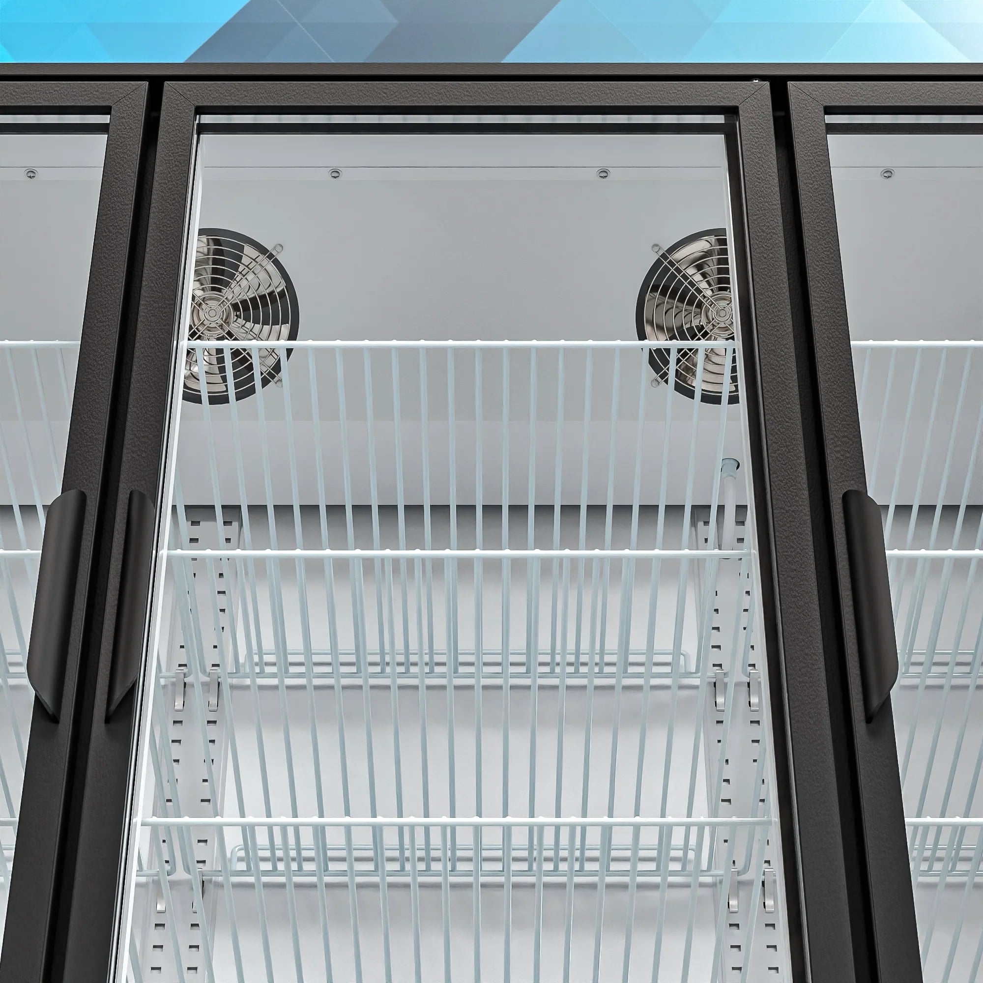 Koolmore MDR-3GD-63C | 71" Wide 3 Glass Door Merchandiser Refrigerator