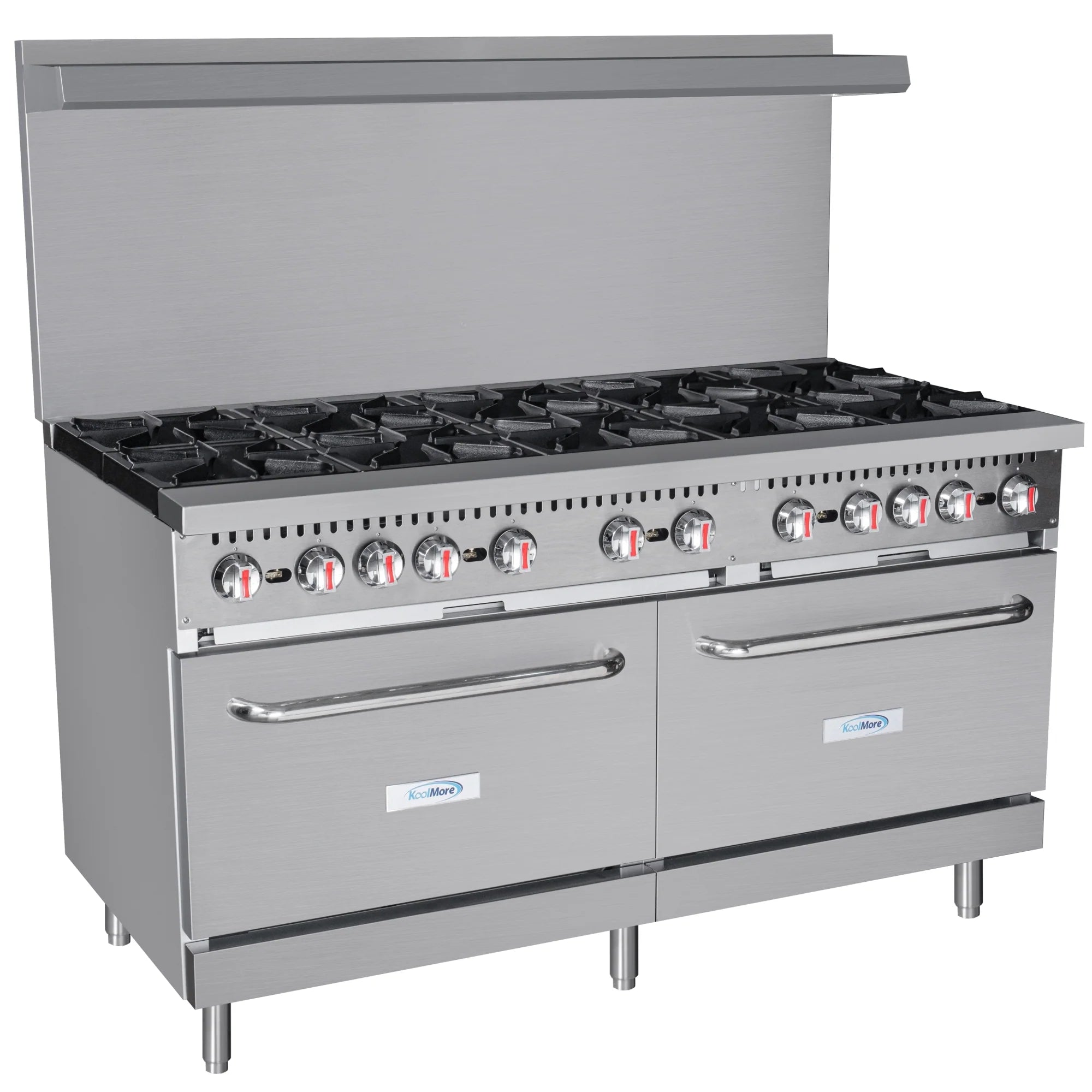 Koolmore KM-CR60-NG | 60" Wide 10 Burner Natural Gas Range w/ Oven