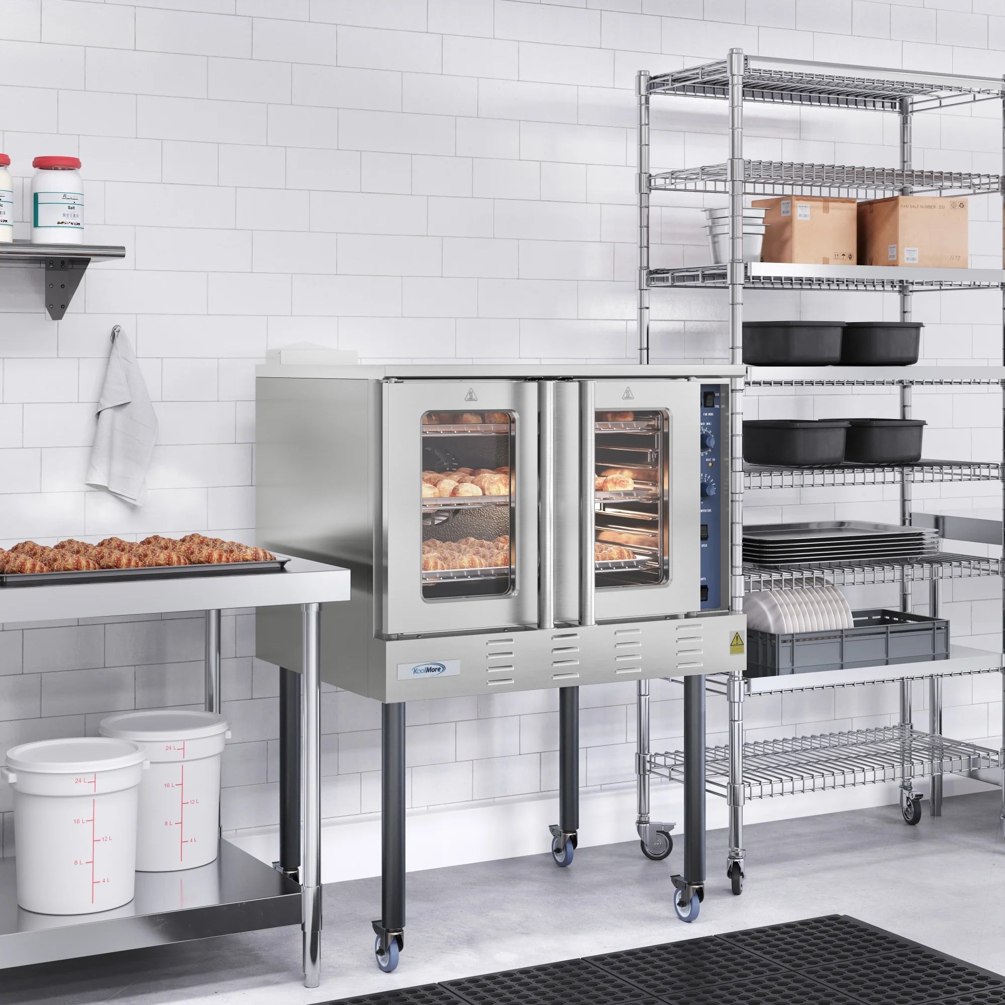 Koolmore KM-CCO54-NGC | 38" Wide Full Size Natural Gas Single Deck Convection Oven