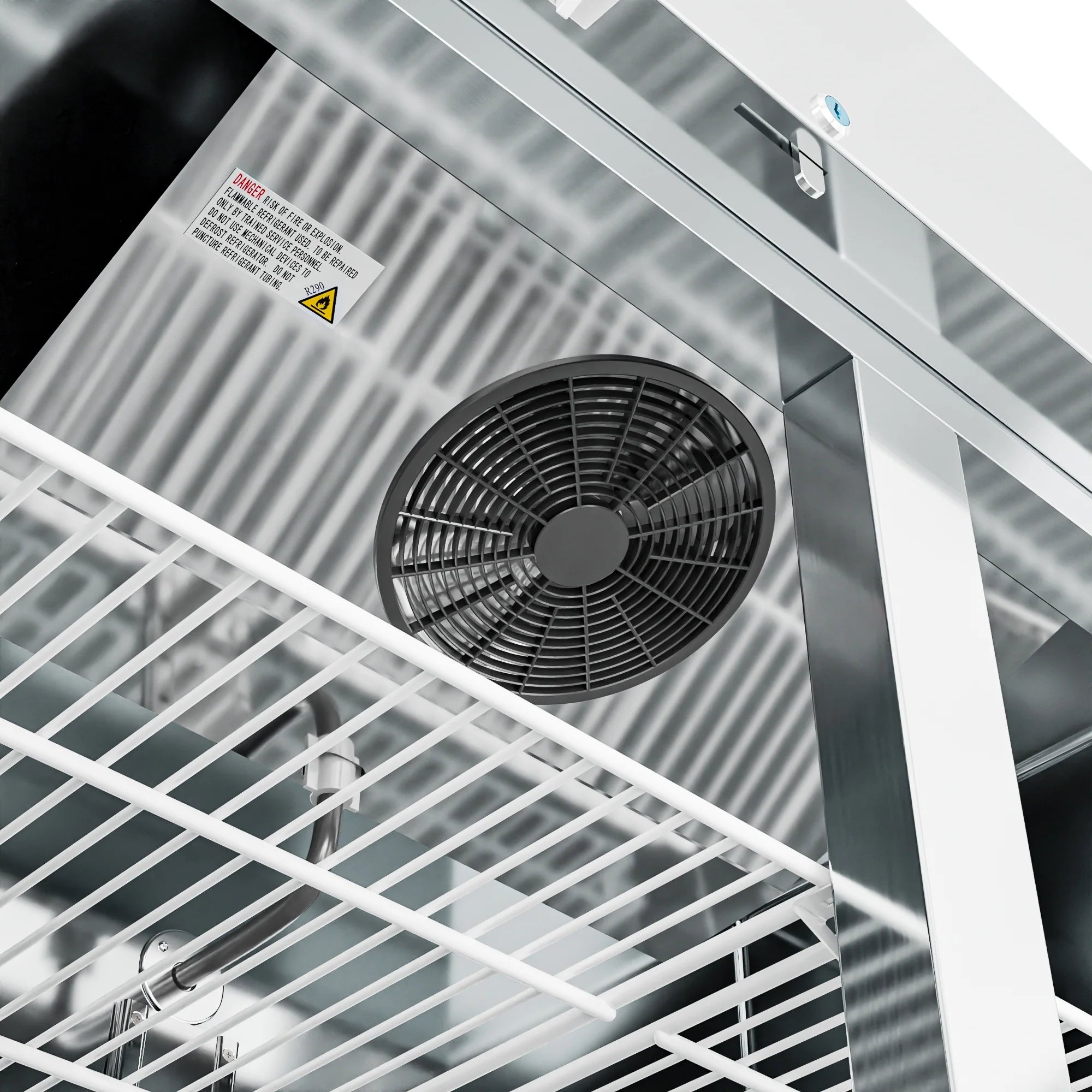 Koolmore RIF-2D-SSHD | 54" Wide 4 Door Reach-In Freezer