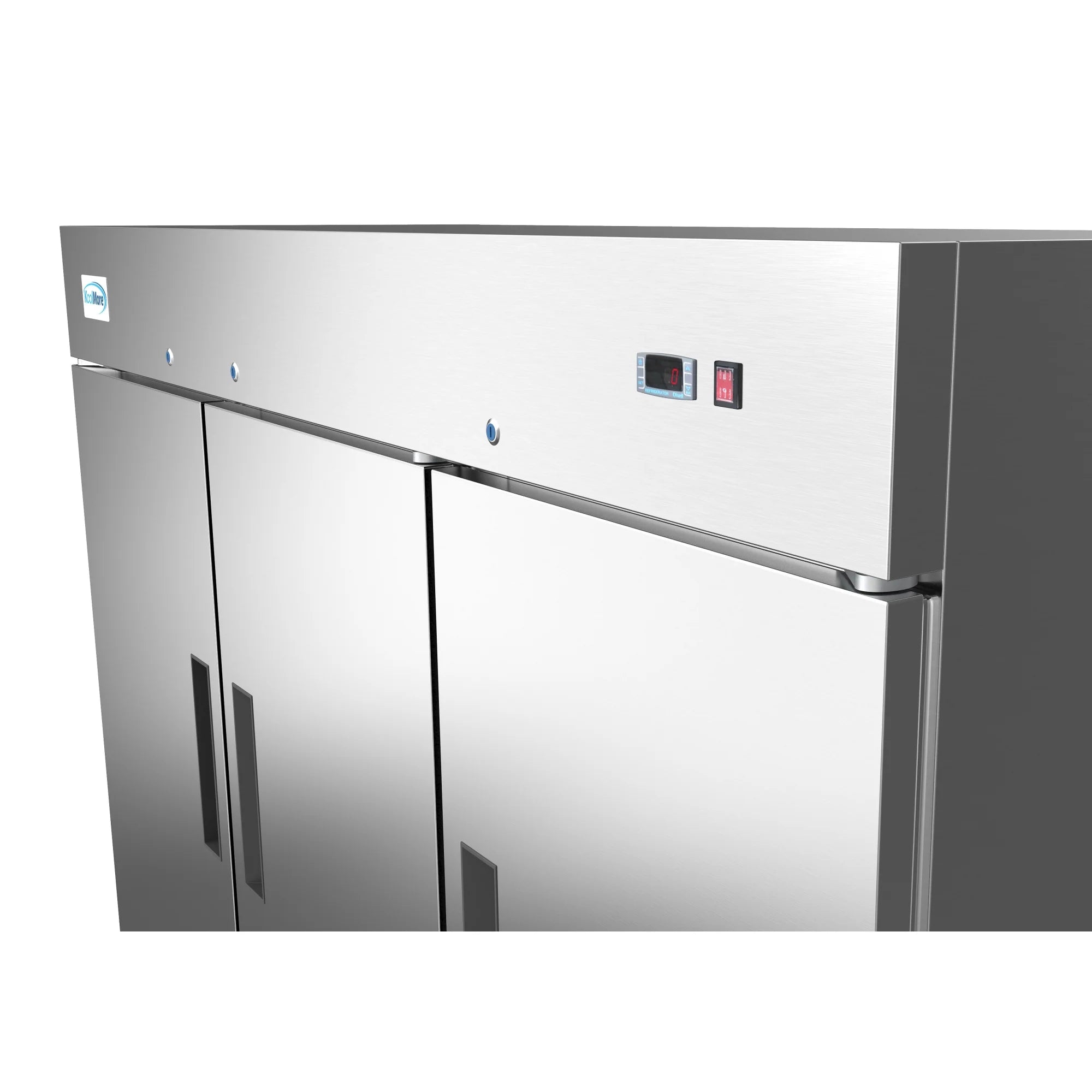 Koolmore RIF-3D-SS | 82" Wide 3 Door Reach-In Freezer