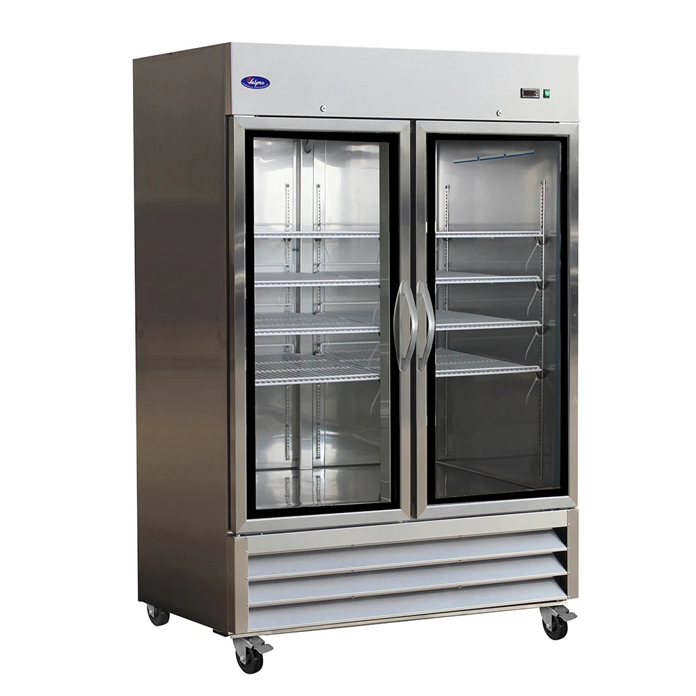 Valpro VP2FG-HC | 54" Wide 2 Glass Door Bottom Mount Reach-In Freezer