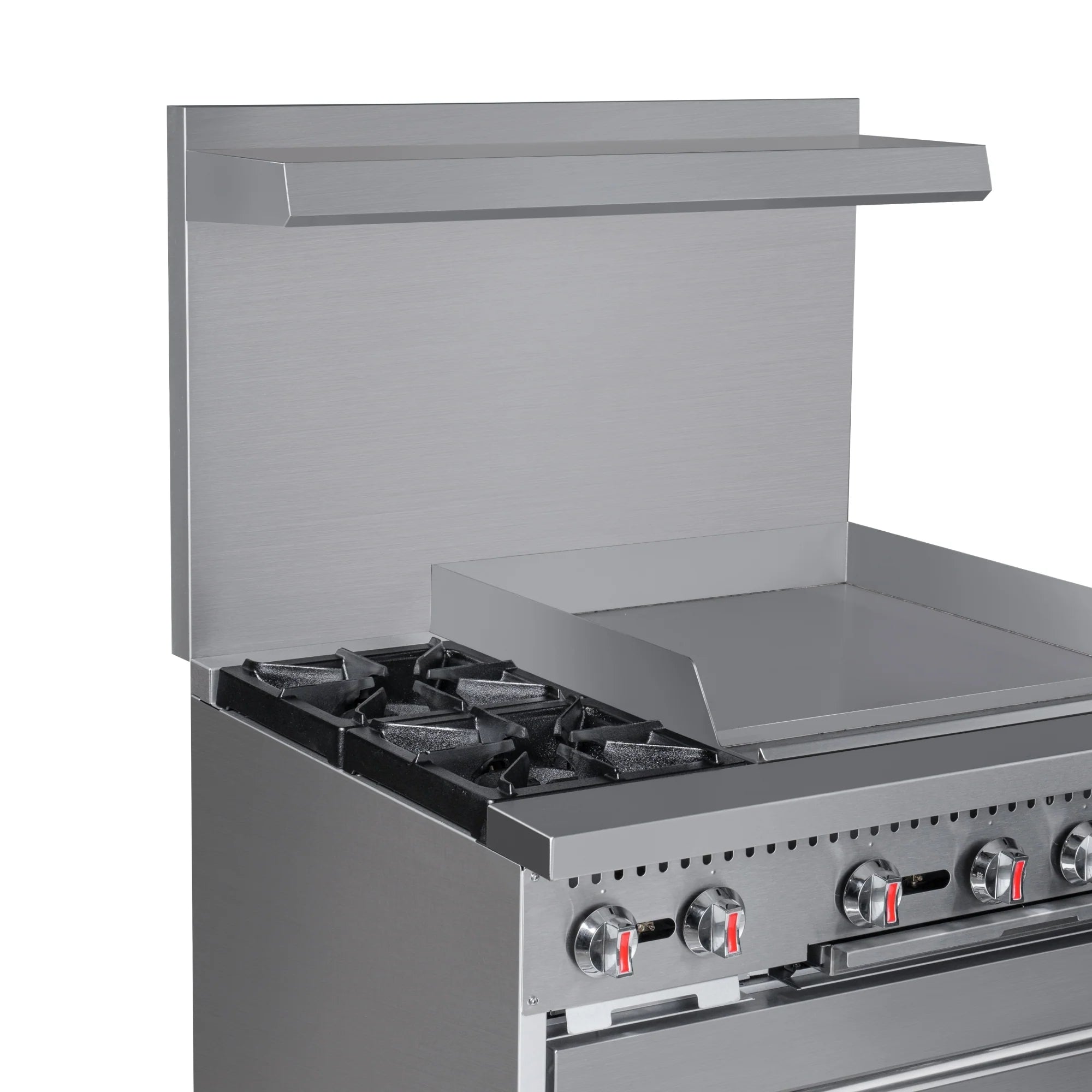 Koolmore KM-CRG36-NG | 36" Wide 2 Burner Natural Gas Range w/ 24 in. Griddle