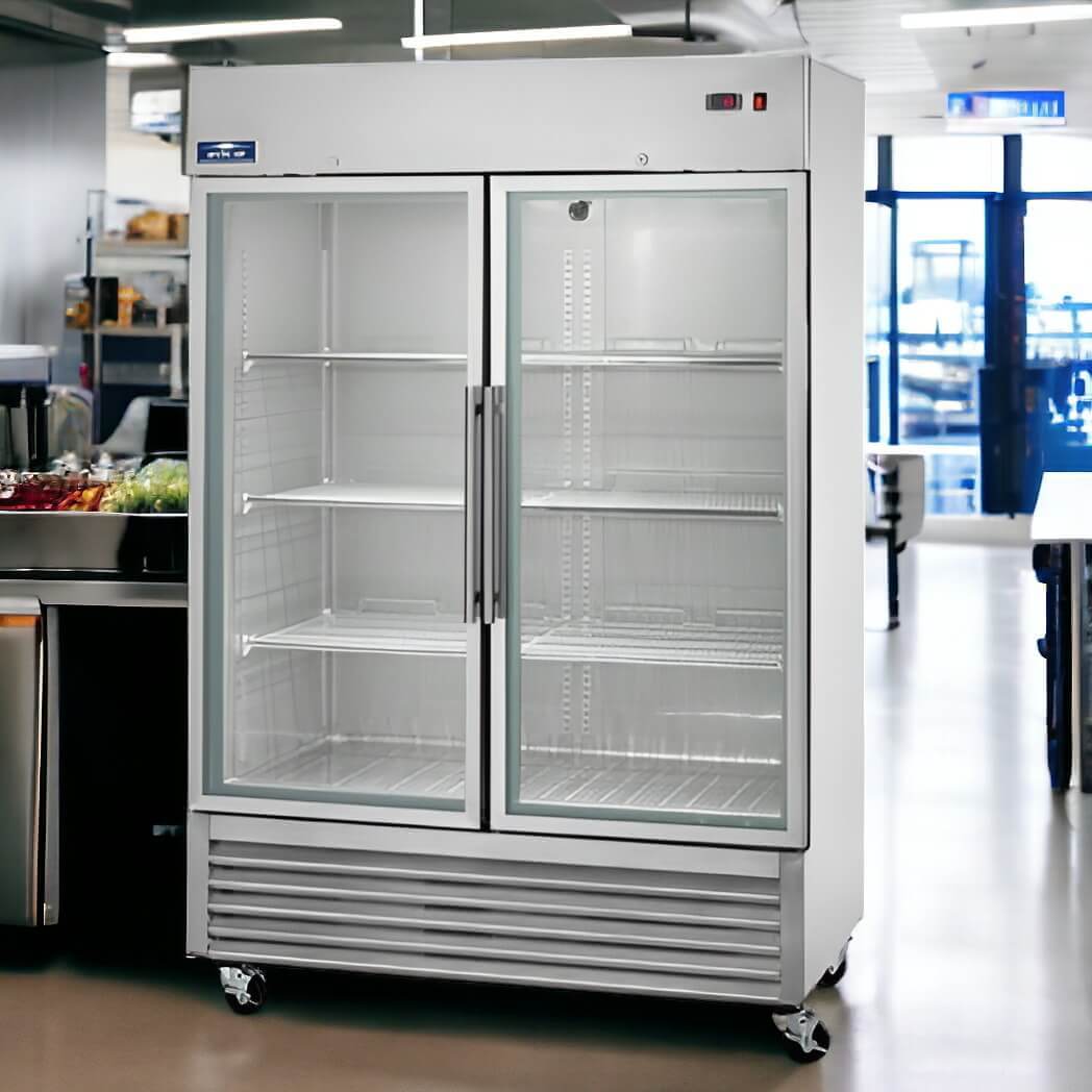Arctic Air AGR49 | 54" Wide 2 Glass Door Bottom Mount Reach-In Refrigerator