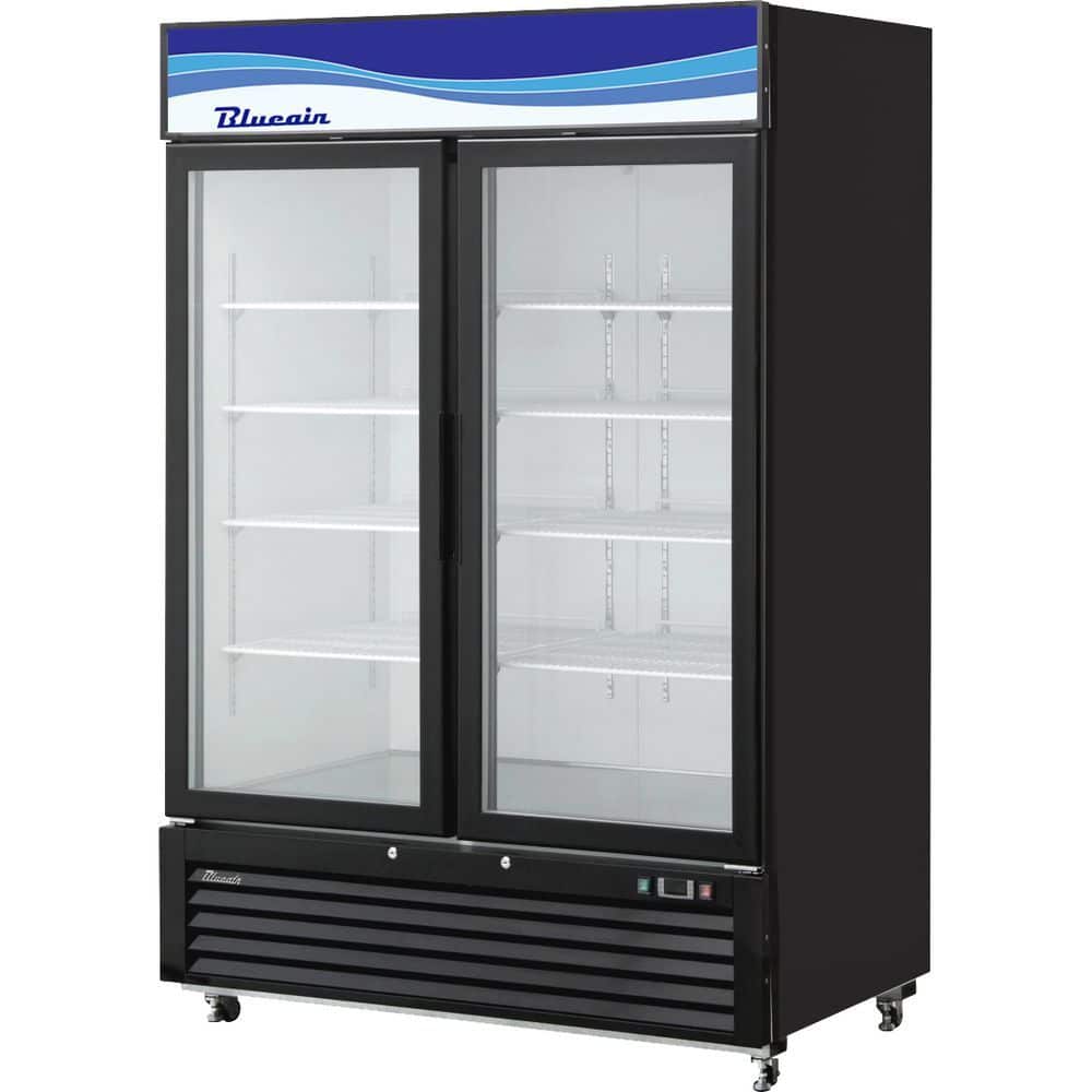 Blue Air BKGF49B-HC | 54" Wide 2 Swing Door Black Merchandiser Freezer