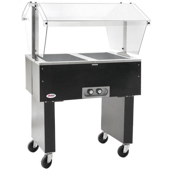 Eagle Group BPDHT2-120 | Deluxe Service Mates Two Pan Open Well Portable Hot Food Buffet Table