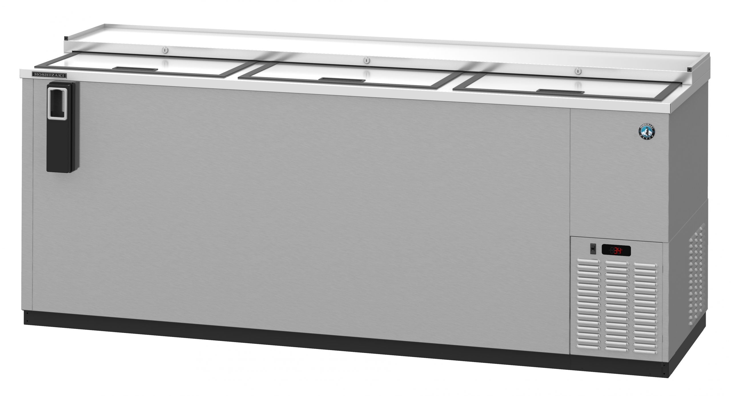Hoshizaki CC80-S | 80" Wide Stainless Steel Horizontal Slide Top Bottle Cooler