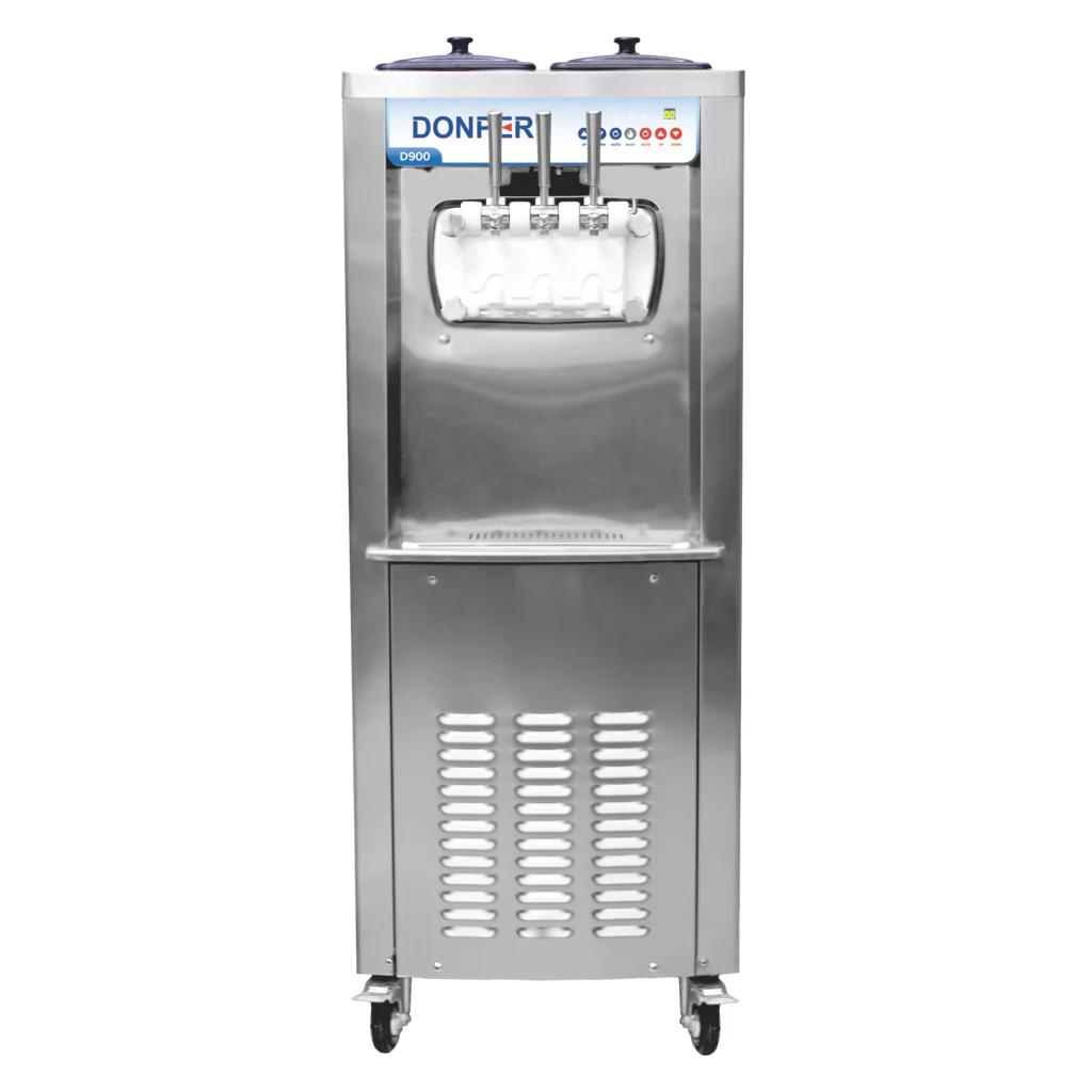 Donper D900H | 21.3" Wide Floor Model Dual Flavor Self-Contained Soft Serve Machine w/ Twist