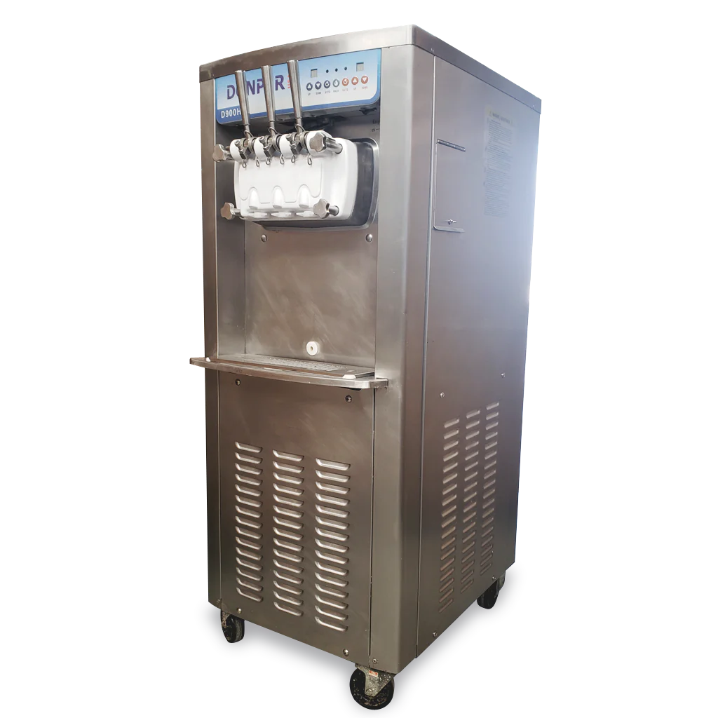 Donper D900H | 21.3" Wide Floor Model Dual Flavor Self-Contained Soft Serve Machine w/ Twist