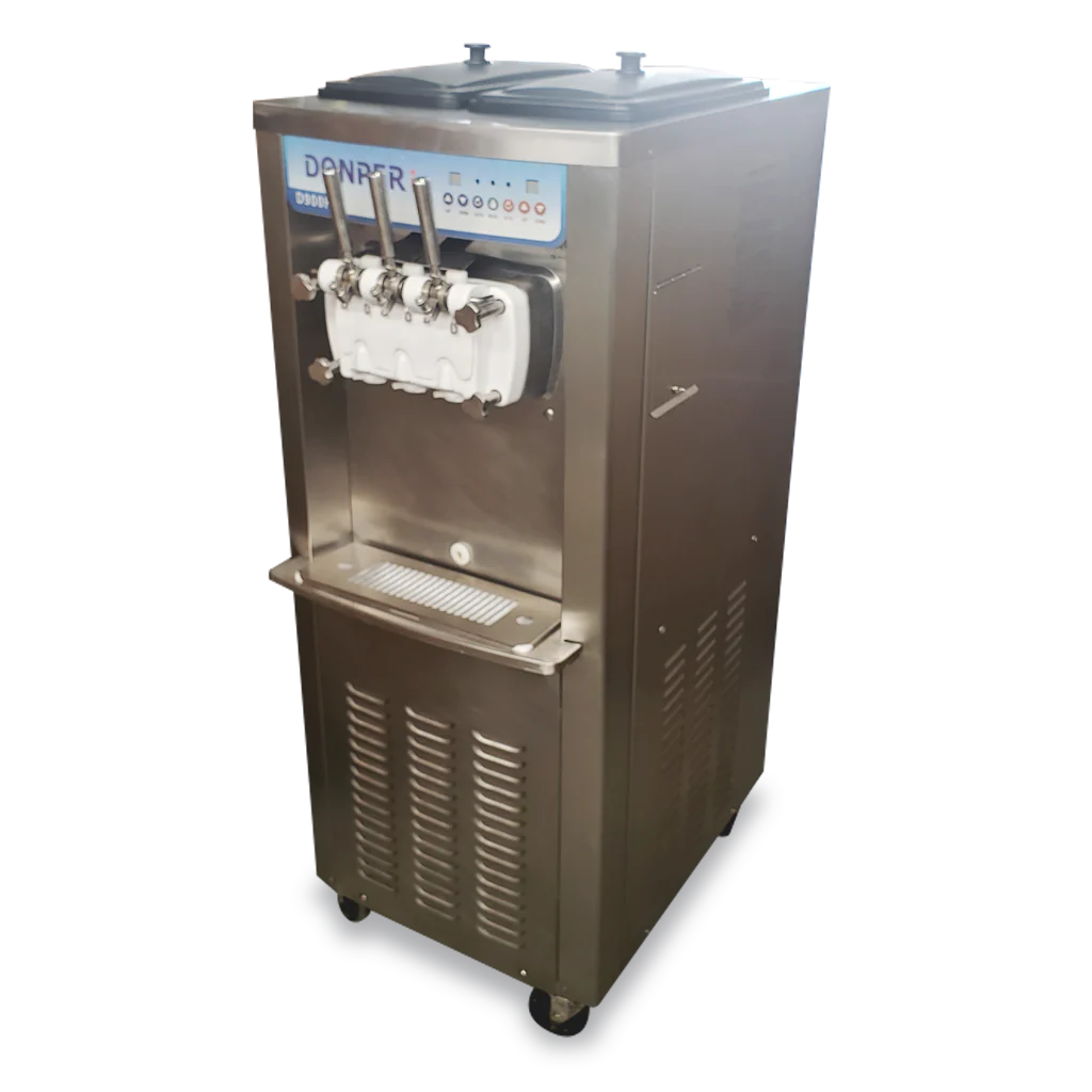 Donper D900H | 21.3" Wide Floor Model Dual Flavor Self-Contained Soft Serve Machine w/ Twist