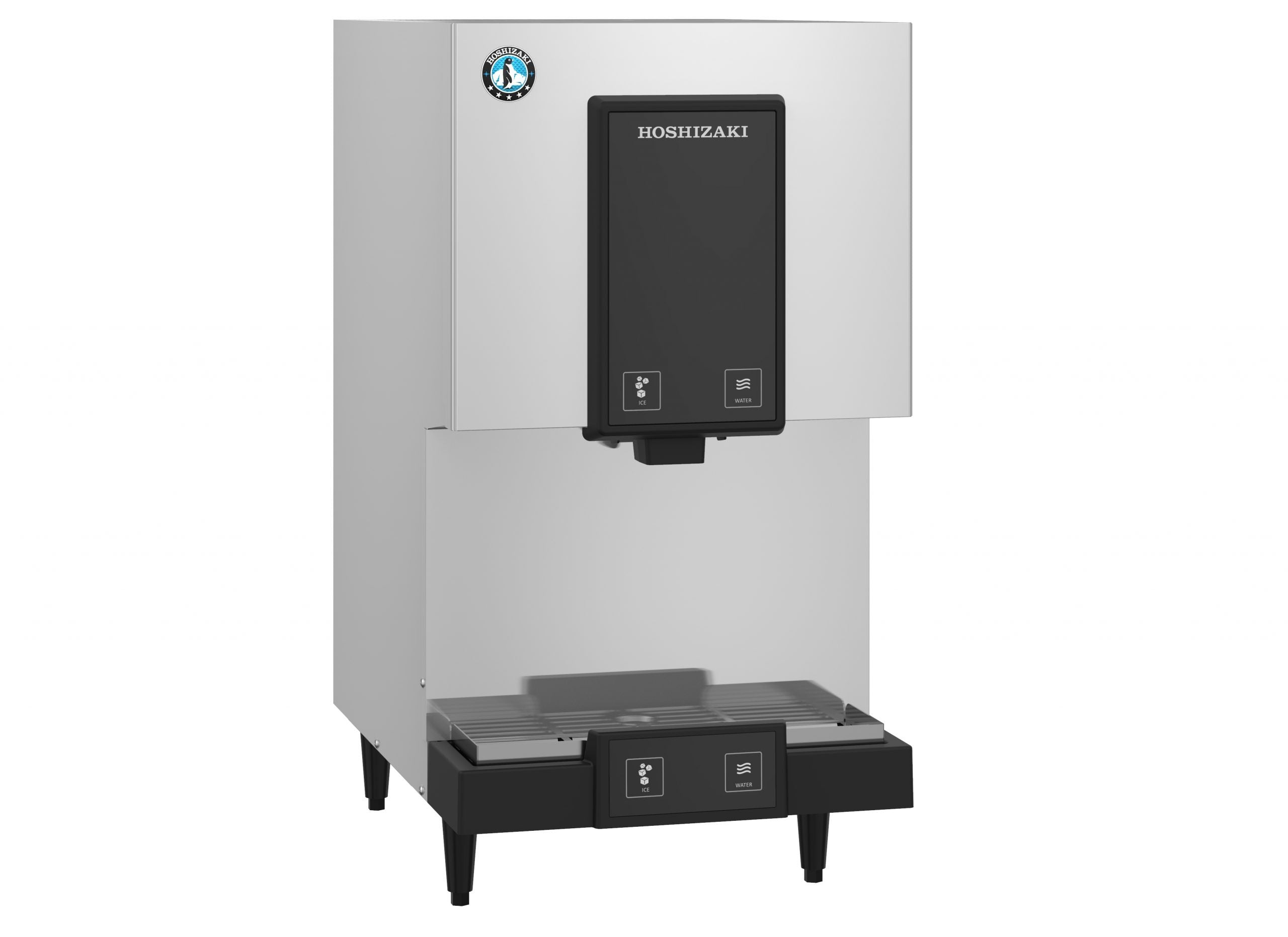 Hoshizaki DCM-271BAH | 17" Wide Air-Cooled Mini Cubelet Ice & Water Dispenser w/ Built-In Storage Bin