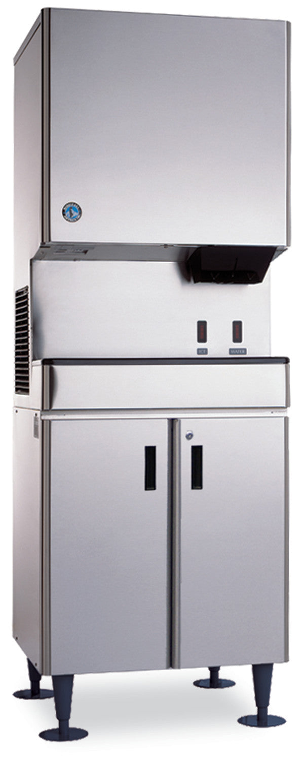 Hoshizaki DCM-300BAH-OS | 26" Wide Air-Cooled Mini Cubelet Ice & Water Dispenser w/ Built-In Storage Bin