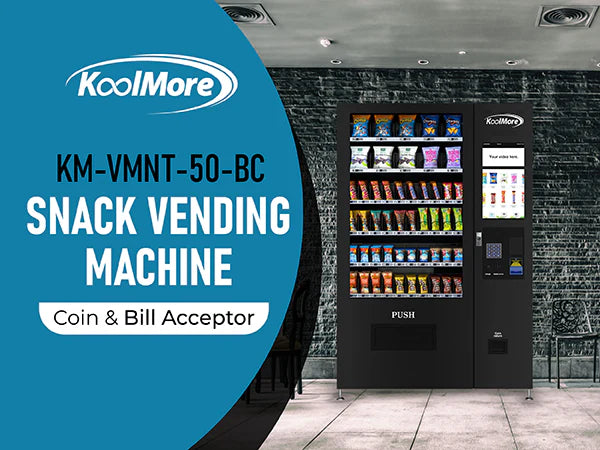 Koolmore Touch Screen 60 Slots Non-Refrigerated Vending Machine w/ Coin/Bill Acceptor