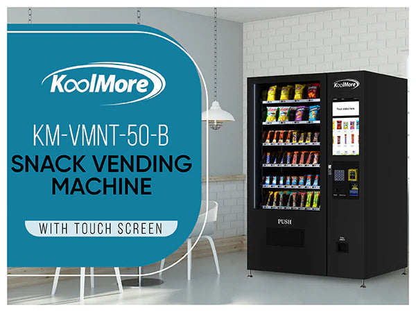 Koolmore Touch Screen 60 Slots Non-Refrigerated Vending Machine w/ Coin/Bill Acceptor