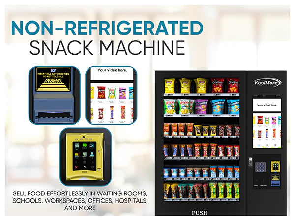 Koolmore Touch Screen 60 Slots Non-Refrigerated Vending Machine w/ Coin/Bill Acceptor