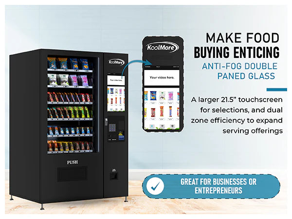 Koolmore Touch Screen 60 Slots Non-Refrigerated Vending Machine w/ Coin/Bill Acceptor