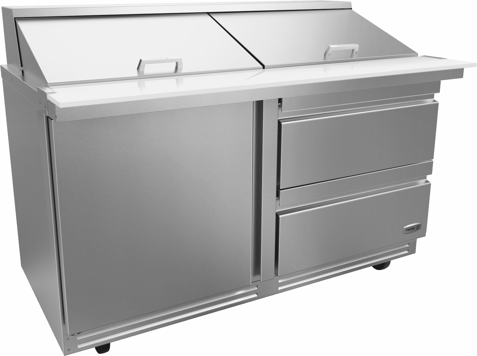 Fagor FMT-60-24-D2-N | 60" Wide 2 Drawer Mega Top Sandwich Prep Table
