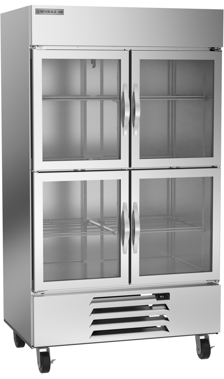 Beverage Air HBF44HC-1-HG | 47" Wide 4 Glass Door Bottom Mount Reach-In Freezer Horizon Series