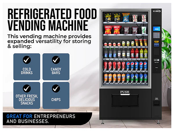 Koolmore 60 Slots Refrigerated Vending Machine w/ Coin/Bill Acceptor