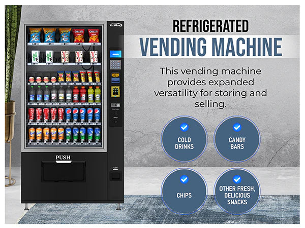 Koolmore 60 Slots Refrigerated Vending Machine w/ Coin/Bill Acceptor