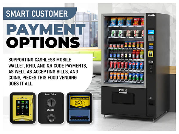 Koolmore 60 Slots Refrigerated Vending Machine w/ Coin/Bill Acceptor