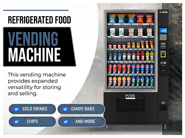 Koolmore KM-VMR-40-BR | 60 Slots Refrigerated Vending Machine w/ CC Reader & Bill Acceptor