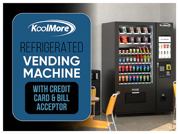 Koolmore KM-VMRT-50-BR | Touch Screen 60 Slots Refrigerated Vending Machine w/ Bill Acceptor