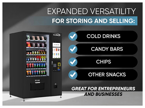 Koolmore KM-VMRT-50-BR | Touch Screen 60 Slots Refrigerated Vending Machine w/ Bill Acceptor