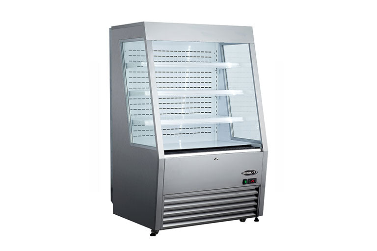 Kool-It KOM-36SS | 36" Wide Stainless Steel Open Display Case