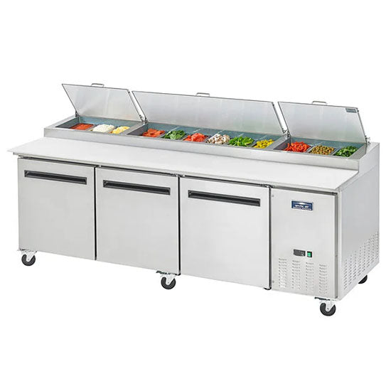 Arctic Air APP94R | 94" Wide 3 Door Pizza Prep Table