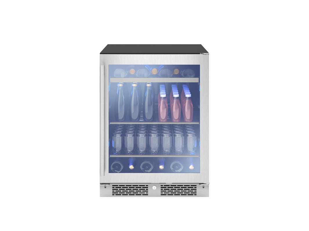 Zephyr - 24" Wide | ADA Compliant | Single Zone | 112 Can/7 Bottle Beverage Fridge