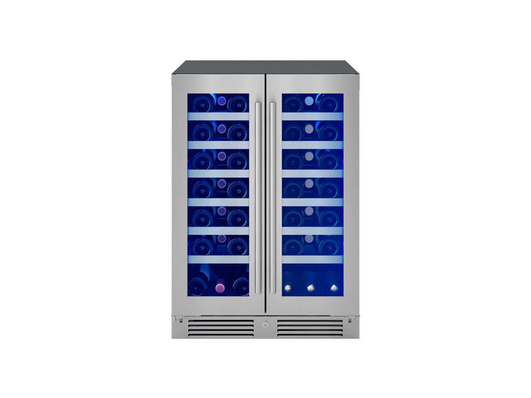 Zephyr PRW24C32CG | 24" Wide Dual Zone 42 Bottle Wine Fridge