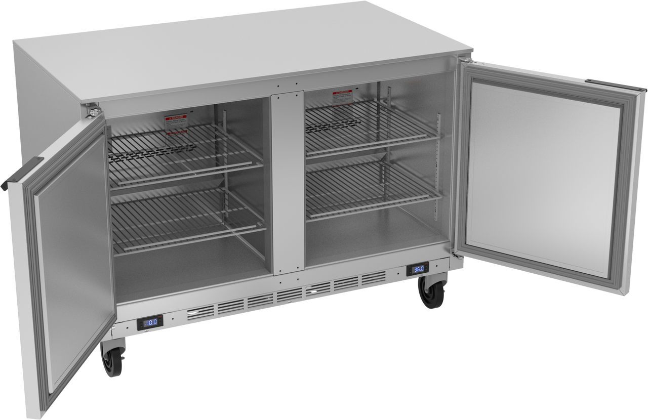Beverage Air UCFR48AHC | 48" Wide 2 Door Undercounter Refrigerator/Freezer