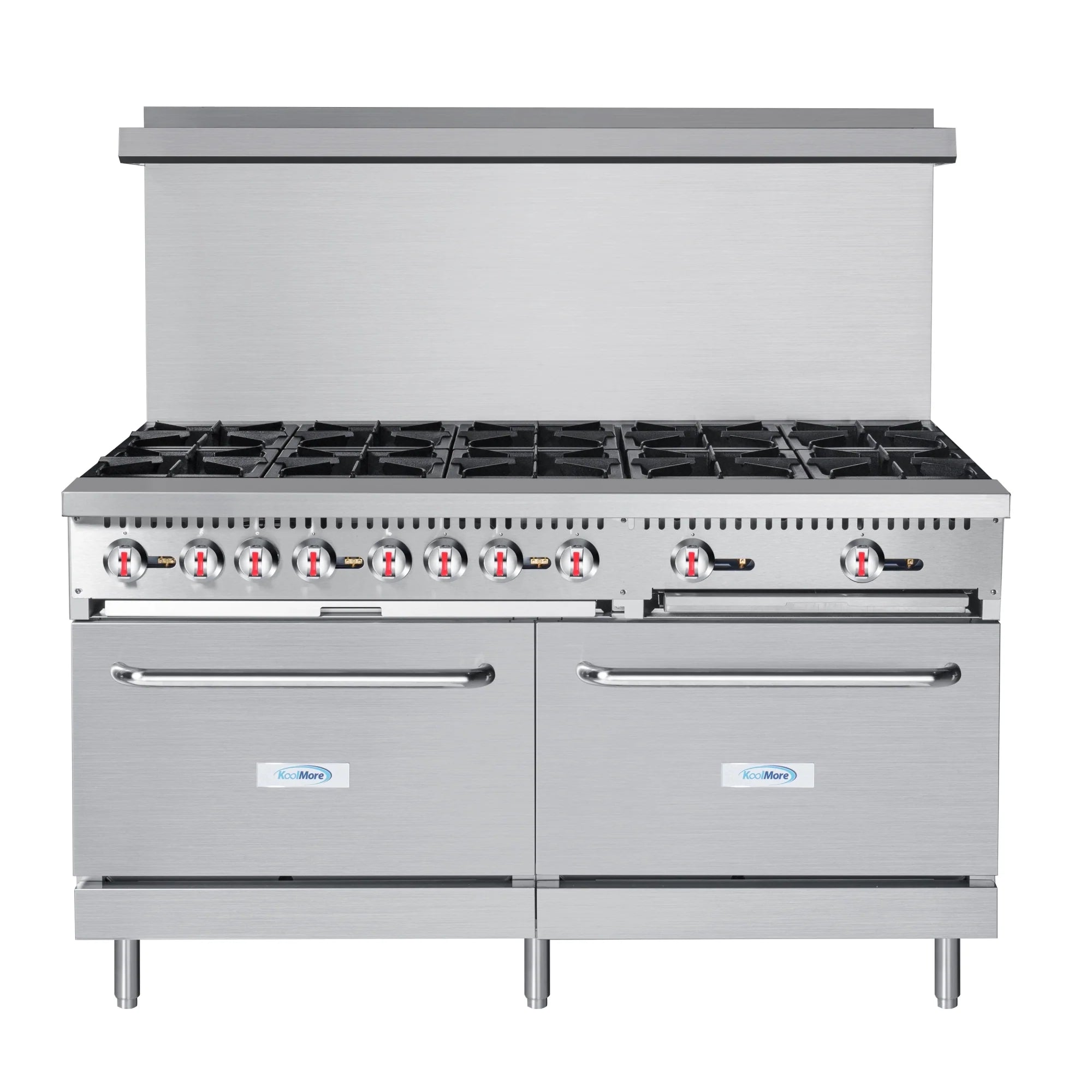 Koolmore KM-CR60-LP | 60" Wide 10 Burner Liquid Propane Range w/ Oven